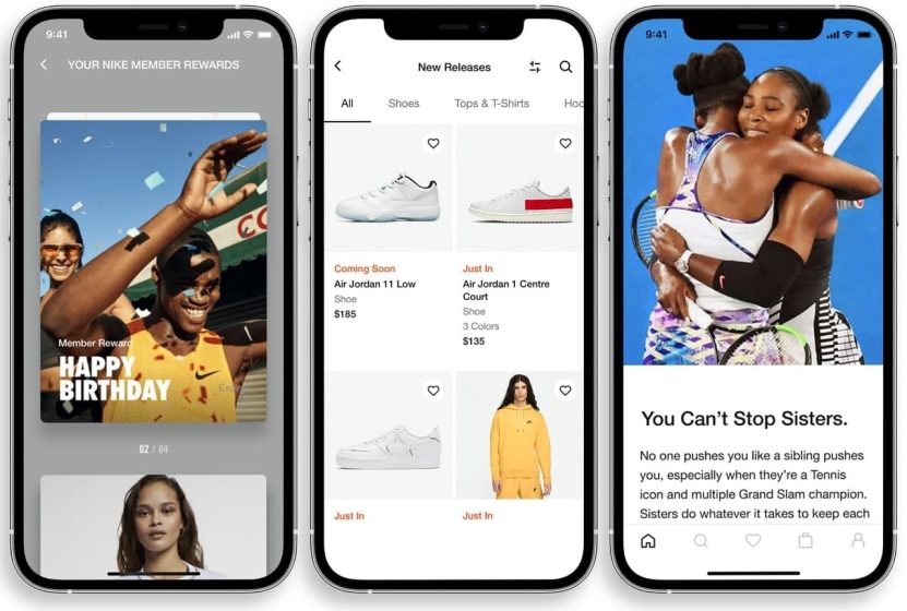 Nike mobile ecommerce site as an example of mobile commerce