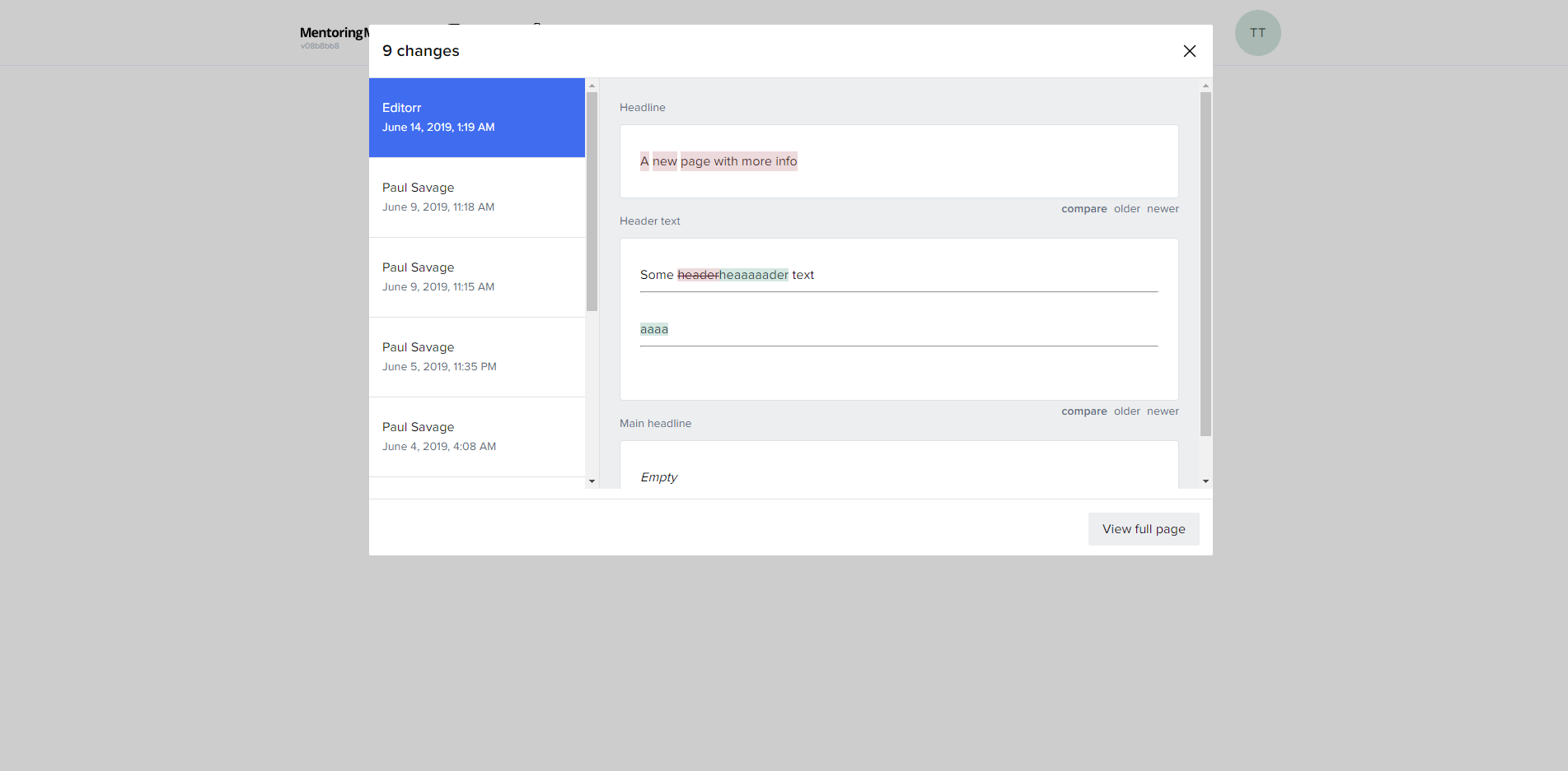 Headless CMS case study: Mentoring Minds' version control