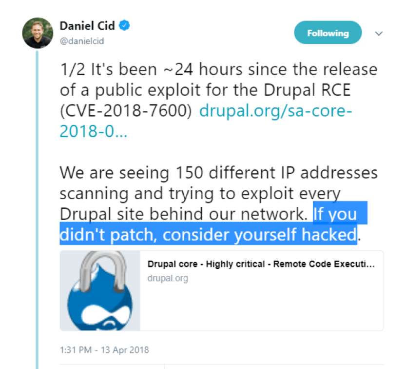 Image 2. How secure is Drupal?