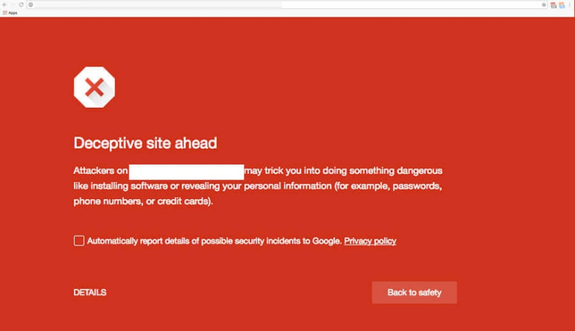 Image. 5. Search engine warnings