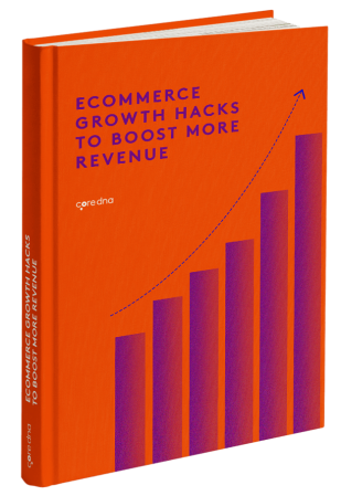 Book cover titled 'Ecommerce Growth Hacks to Boost More Revenue' with graph design.